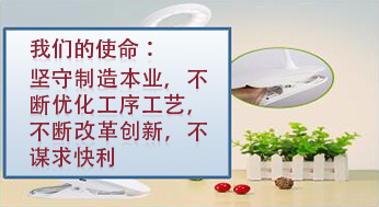 我們的使命：堅(jiān)守制造本業(yè)，不斷優(yōu)化工序工藝，不斷改革創(chuàng)新，不謀求快利